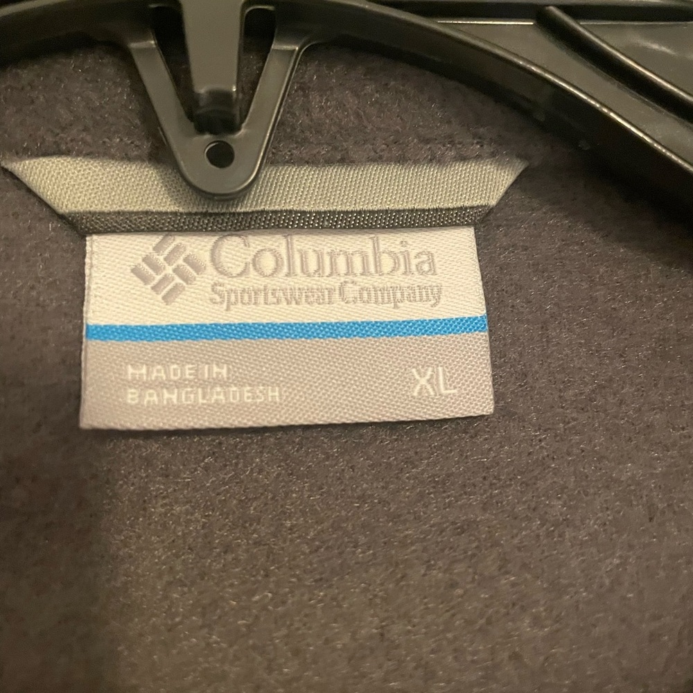 Columbia Men’s Jacket Blue and Gray Fleece Full-Zip - NEW - Picture 3 of 7